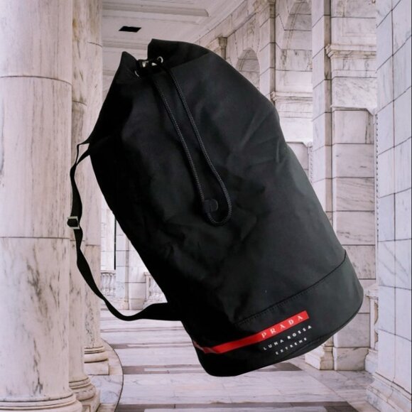 Prada Luna Ross Extreme Black Toggle Drawstring Duffle Shoulder Bag - Picture 1 of 5